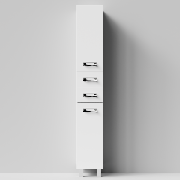 Пенал Орландо 30 напольный, белый глянец, левый