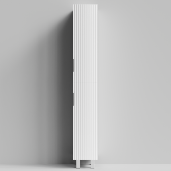 Пенал Дольче 30 (2 двери) напольный, белый глянец, правый