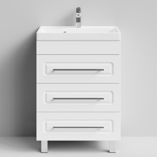 Тумба Арабеска 60 напольный, белый глянец