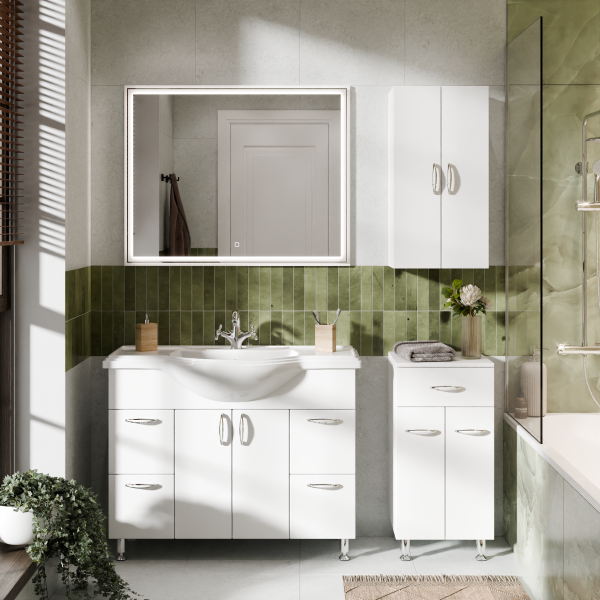 Коллекция Шкаф и тумба, Белый глянец ПВХ