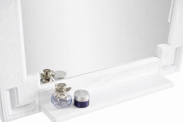 Полка для зеркала Дубэлла, Белый матовый массив