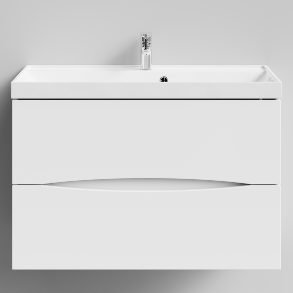 Тумба Лайт 90 подвесной, белый глянец