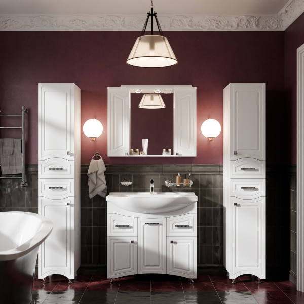 Коллекция Адам Напольный, Белый глянец ПВХ