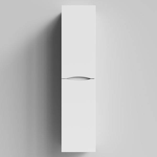 Пенал Лайт 35 подвесной, белый глянец, правый, бельевая корзина