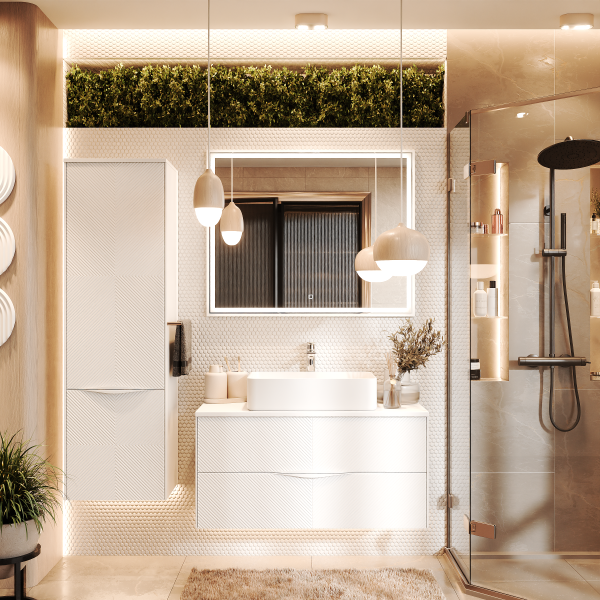 Коллекция Липс, базовая Белая эмаль, матовая, подвесной