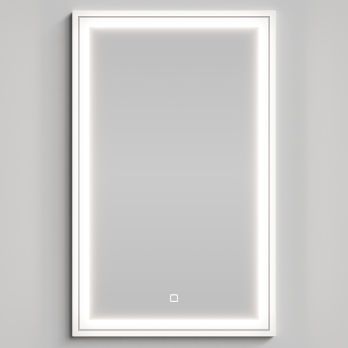 Зеркало Лайт 50, белый глянец