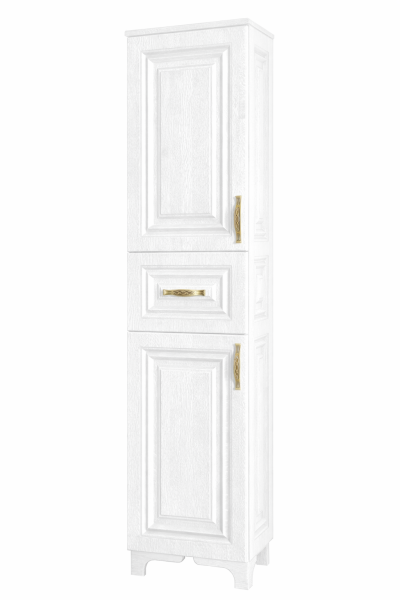 Пенал Дубэлла 45 напольный, левый, Белый матовый массив