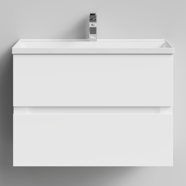 Тумба Слим 80 подвесной, белый глянец