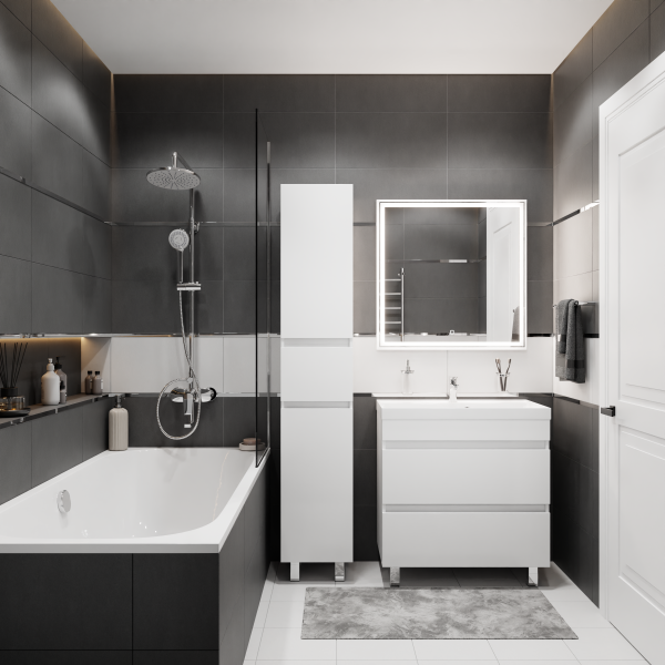 Коллекция Бест Напольный, Белый глянец ПВХ