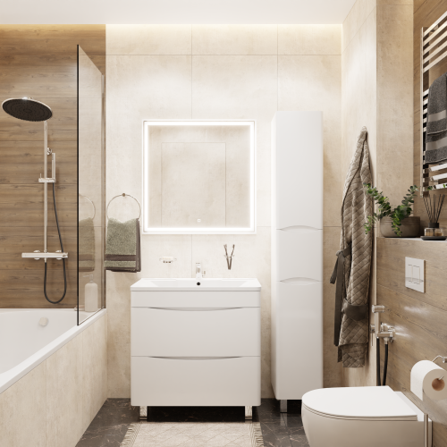 Коллекция Адель  Напольный, Белый глянец ПВХ