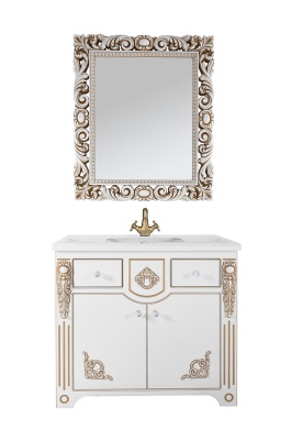 Коллекция Версаль Напольный, патина золото, Белый эмаль