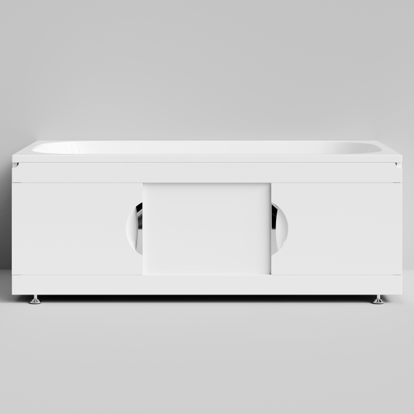 Экран-купе Топ 1500, 3 раздвижные двери, белый глянец