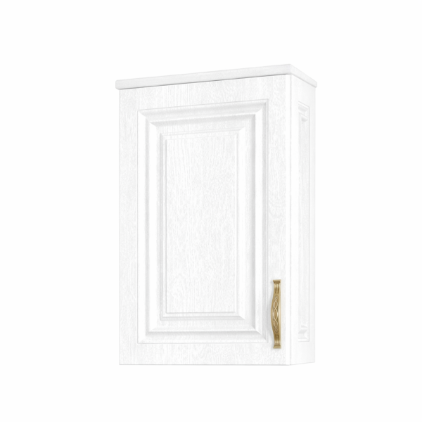 Шкаф Дубэлла 45 подвесной, левая, Белый матовый массив