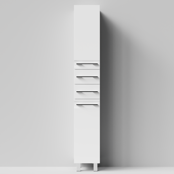 Пенал Мальта 30 напольный, белый глянец, левый