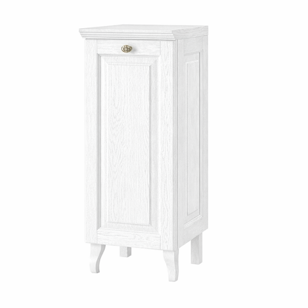 Тумба Дубини 40 напольный, левая, Белый матовый массив