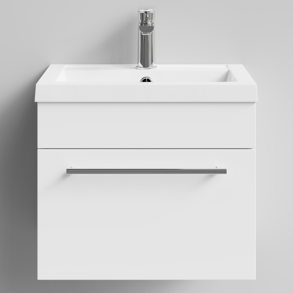 Тумба Элис 50 подвесной, 1 ящик, Белый глянец ПВХ