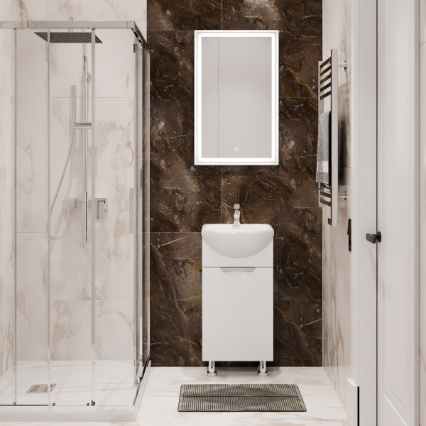 Коллекция Манго Напольный, ручка Лира, Белый глянец ПВХ