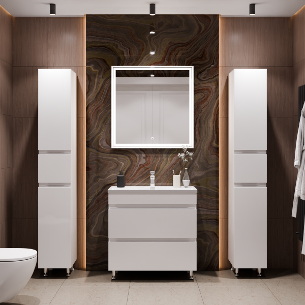 Коллекция Слим Напольный, Белый глянец ПВХ