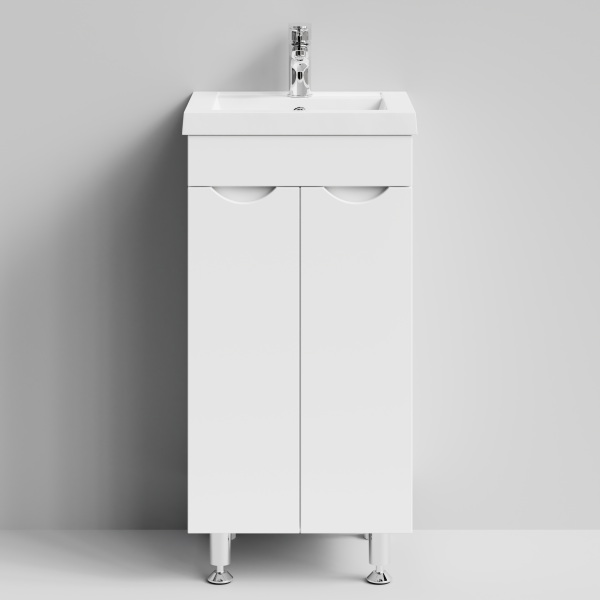 Тумба Смайл 40 напольный, белый глянец