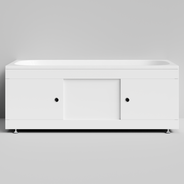 Экран-купе 1500, 3 раздвижные двери, белый глянец