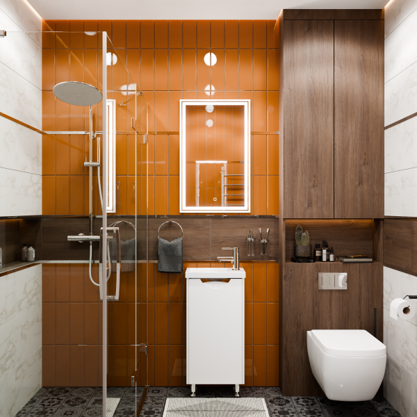 Коллекция Бридж напольный, 1 дверь, ручка Лира, Белый глянец ПВХ