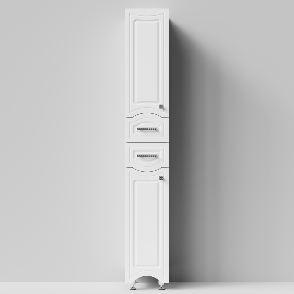 Пенал Адам 30 напольный, белый глянец, левый