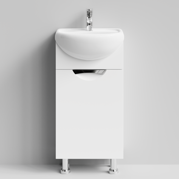 Тумба Манго 40 напольный, ручки лира, белый, правая