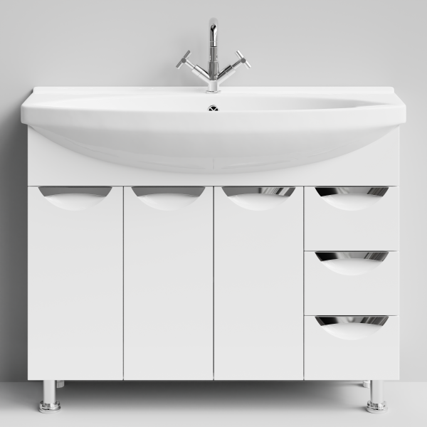 Тумба Лира 105 напольный, белый